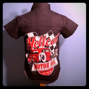 Kids work shirt Hot Rod Motor oil size 2 years